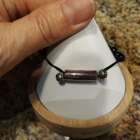 Oliver Smith BOHO Sterling Silver Pull Through Bracelet With Black Onyx SMALL - Picture 7 of 8